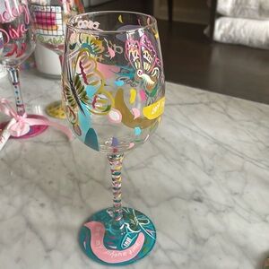 Lolita Social Butterfly Wine Glass - used only for decor. Hand painted.
